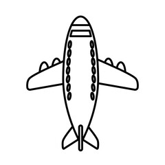 airplane icon over white background. vector illustration