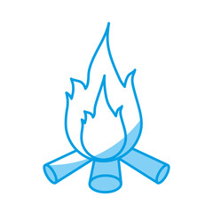 bonfire icon over white background. vector illustration