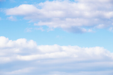 White clouds on blue sky