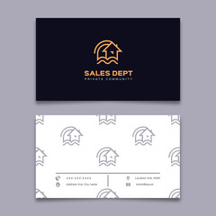 Private Community business card. Нouse icon, Home logo, Construction and real estate