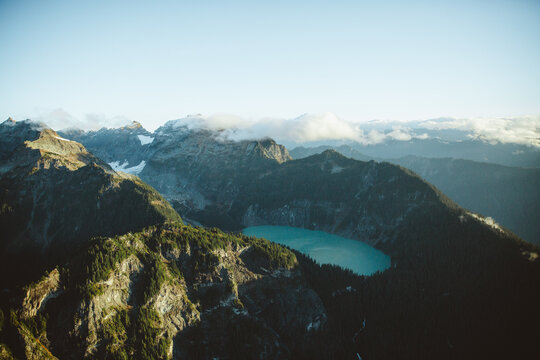 View of Blanca Lake and Cascade Mountains