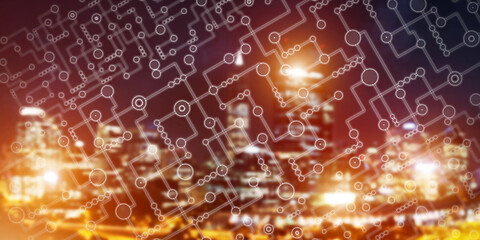 Wireless connection or networking concept as means of communication and social interaction