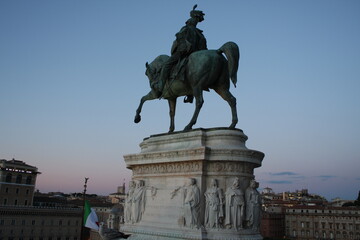 Monument to king Victor Immanuel II, who has united Italy, in Rome, Italy