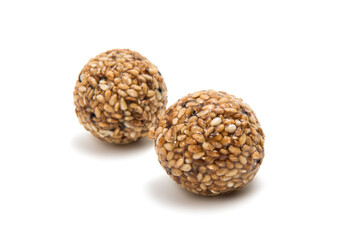 Roasted thala balls isolated