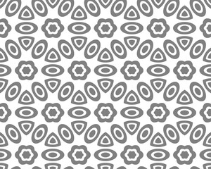 Simple seamless pattern of rounded shapes. Monochrome image.