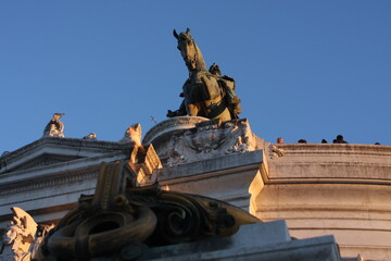 Monument to king Victor Immanuel II, who has united Italy, in Rome, Italy