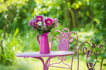 Blumenstrauß in Pink