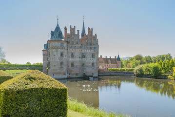 Fototapeta na wymiar Egeskov castle in Denmark back side