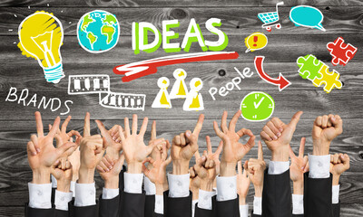 Set of hand gestures