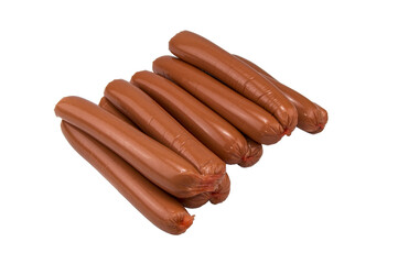 Sausages on a white background