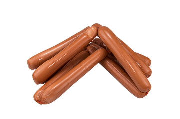  sausages on a white background