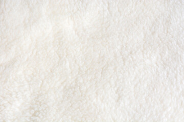 White fur close up background. Texture, abstract pattern.
