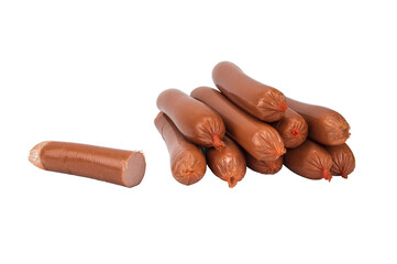 Sausages on a white background