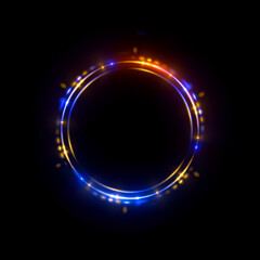 Abstract background. luminous swirling. Elegant glowing circle. .Sparking particle. Space tunnel. Glossy jellyfish. Colorful ellipse. Glint sphere