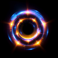 Abstract background. luminous swirling. Elegant glowing circle. .Sparking particle. Space tunnel. Glossy jellyfish. Colorful ellipse. Glint sphere