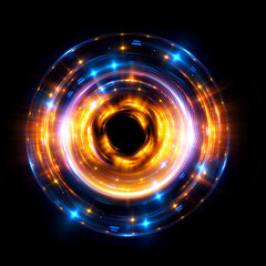 Abstract background. luminous swirling. Elegant glowing circle. .Sparking particle. Space tunnel. Glossy jellyfish. Colorful ellipse. Glint sphere