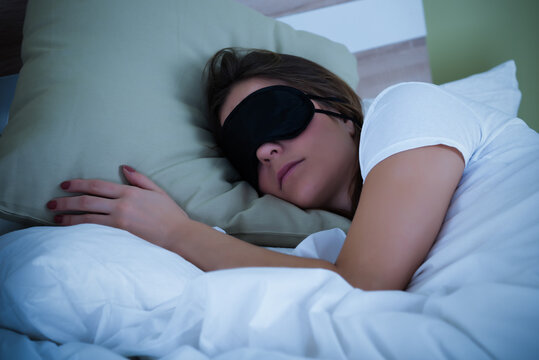 Woman Sleeping With Eye Mask