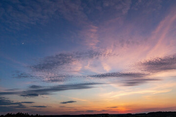 Fototapeta na wymiar Colorful sky after sunset