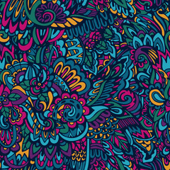 seamless texture with abstract flowers.