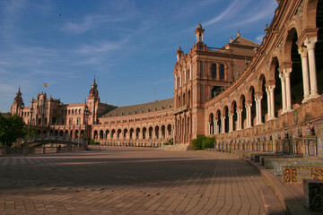 Fototapeta na wymiar Spanish Square in Seville Spain