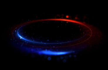 Abstract background. luminous swirl. Elegant glowing circle. Bright spiral. Glow ribbon. Empty space. .Sparkling particle. Space tunnel. Glossy orbit. Colorful ellipse. Glint galaxy. Oval stage