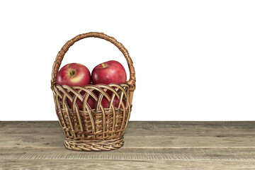 Red apples in the basket