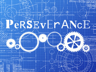 Perseverance Blueprint Tech Drawing