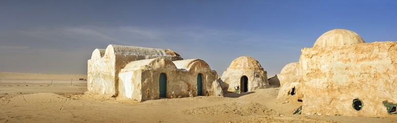 old arabian city in desert Sahara in Tunisia