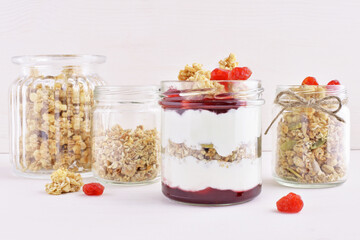 parfait with Greek yogurt and granola