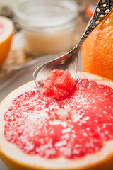 grapefruit with sugar