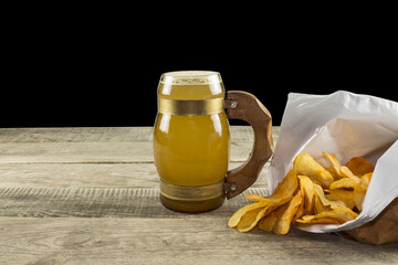 beer and chips