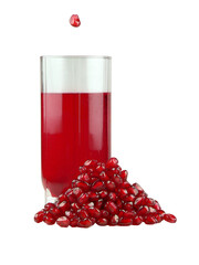 Pomegranate juice in a glass