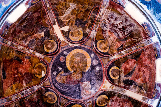 Fresco in Agia Sofia in Mystras