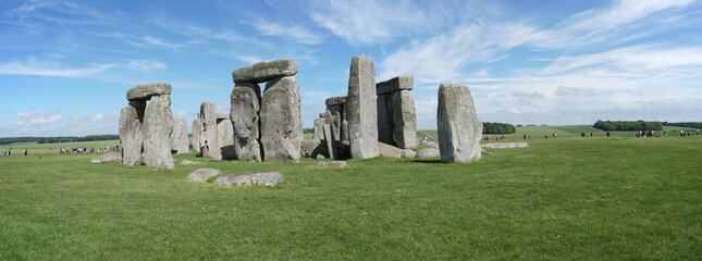 Panoramic view of Stonehenge, prehistoric monument