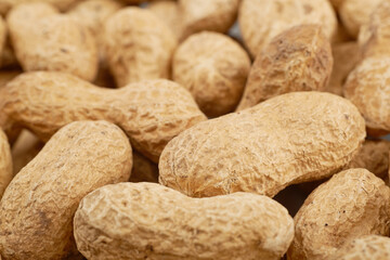 Surface coated with peanuts