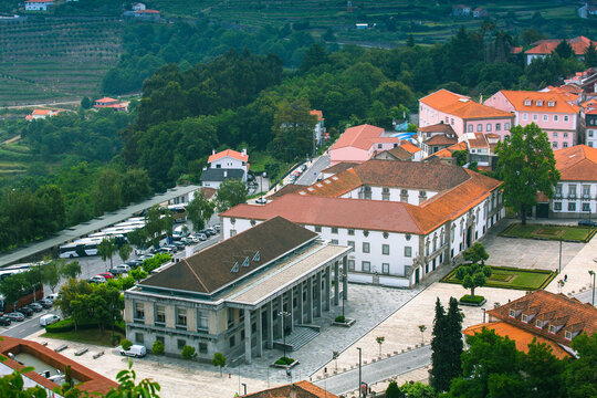 Top view of Lamego city, northern Portugal.
