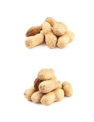 Pile of peanuts isolated