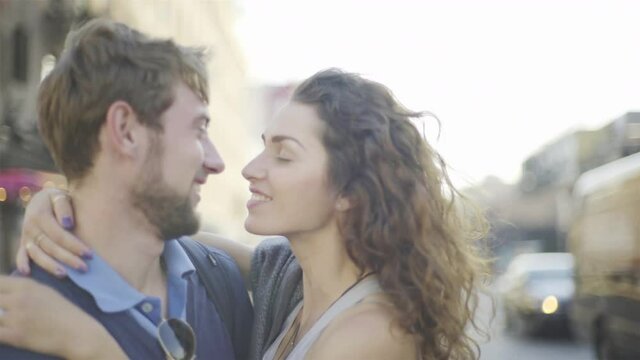 Couple embracing
