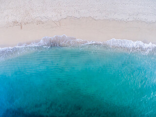 Aerial view of the Ocean and Beach in Hawaii