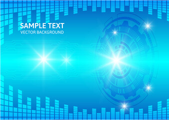 Blue abstract vector background digital technology concept