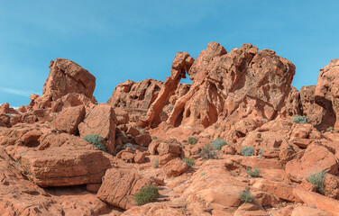 Fototapeta premium Arch in the shape of an elephant in Valley of Fire