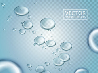 light blue water drops