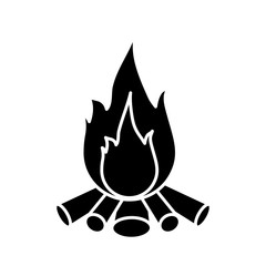 bonfire icon over white background. vector illustration