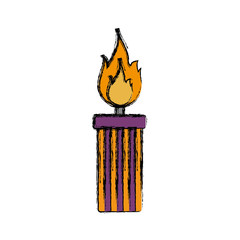 candle icon over white background. vector illustration