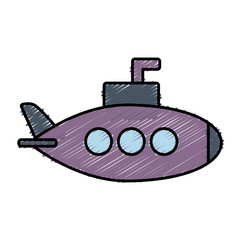 submarine icon over white background. vector illustration
