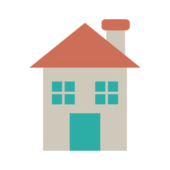 house or home with chimney icon image vector illustration design 