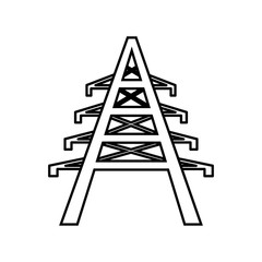 electrical tower icon over white background. vector illustration