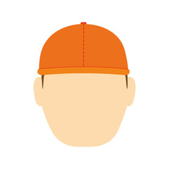 construction worker with safety helmet over white background vector illustration