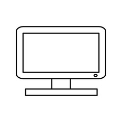 television icon over white background. vector illustration