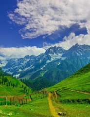 Beautiful mountain view with snow of Sonamarg, Jammu and Kashmir state, India